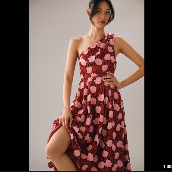Maeve One- Shoulder Anthropologie Dress